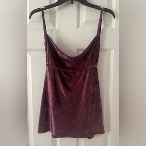 Free People Velvet Camisole in Deep Purple